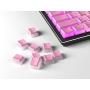 HK Gaming 108 Double Shot PBT Pudding Keycaps Keyset for Mechanical Gaming Keyboard MX Switches (Pink)