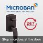 Kwikset 98150-014 Prescott Front Door Handle with Interior Tustin Lever Featuring Microban Antimicrobial Protection, Does Not Include Deadbolt​​​​​​​​​​​​​​, Venetian Bronze