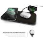 ZENS Liberty 16 Coil Dual Wireless Charging Pad with Fabric Surface - 2x15W Output - Supports Apple and Samsung Fast Charge - Works with All Phones with Wireless Charging