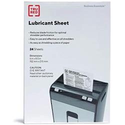 Staples Shredder Lubricant Lubricating Sheets 24/pk