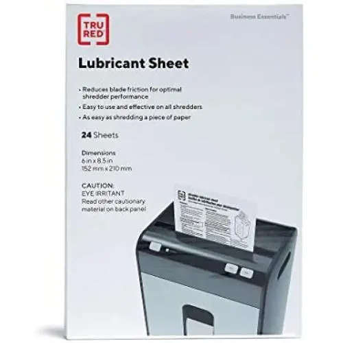 Staples Shredder Lubricant Lubricating Sheets 24/pk