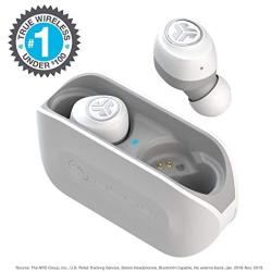 JLab Audio Go Air True Wireless Bluetooth Earbuds + Charging Case | Dual Connect | IP44 Sweat Resistance | Bluetooth 5.0 Connection | 3 EQ Sound Settings: JLab Signature, Balanced, Bass Boost… (White)