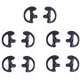 KS K-STORM Two Way Radio Ear Mold Replacement Soft Silicone Ear Insert for Acoustic Coil Tube Earpiece (Black, 5 Pair Medium)