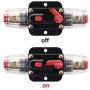 YMHTD 150A Reset Fuse 20-150AMP Inline Circuit Breaker Reset Fuse Holder for Car Audio Marine Boat Inverter Replace Fuses 12V-24V DC Breaker Switch Overload Protection Fuse