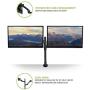 DM2000 Dual Monitor Desktop Mount – 13-inch to 27-inch Displays – Tilts, Swivels, and Rotates for Different Screen Orientations