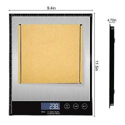 Amiloe Digital Postal Scale, 20kg/0.1oz Shipping Scale, Letter Scale, Large Scale with Stainless Steel, 2 AAA Batteries Include