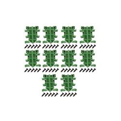 10Pcs DIN Rail Circuit Board Bracket,C45 35mm Electronic Switching Devices Mounting Bracket,KPRH-175 Pcb Board Bracket Holder Carrier