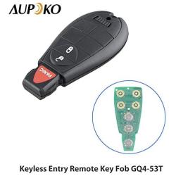 Aupoko GQ4-53T Keyless Entry Remote Key Fob, 3 Buttons Smart Key 56046953,56046953AE, 56046953AC,56046953AG, Fits for Dodge Ram 1500 2500 3500