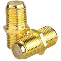VCE 5-Pack Coaxial Cable Connector, F-Type Coax RG6 Cable Extension Adapter Gold Plated