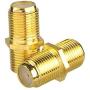 VCE 5-Pack Coaxial Cable Connector, F-Type Coax RG6 Cable Extension Adapter Gold Plated