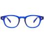 JiSoo Blue Light Glasses, Fashion Blue Light Blocking Glasses Trendy Computer Game Glasses Filter Blue Ray Stylish Eyeglasses Frame with Spring Hinge, Blue