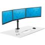 Mount-It! Triple Monitor Mount | 3 Computer Screen Desk Stand with Clamp and Grommet Base Fits Up to 24, 27, 32 Displays | Universal VESA Pattern 75x75 and 100x100