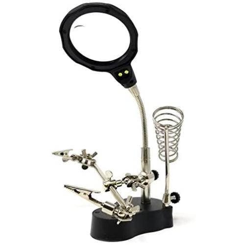 VViViD REV Tabletop Helping Hands Magnifying Tool Station w/Integrated LED Lights