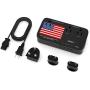 Tryace Step Down 220v to 110v Voltage Converter International Power Travel Adapter with 4-Port USB in UK/US/AU/EU More Than 150 Countries Over The World (Black)