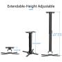 suptek Black Universal Projector Ceiling Mount Bracket Fits Flat or Sloped Ceiling Height Adjustable with Extendable Length for LCD/DLP Projectors (PR05B)