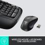 Logitech MK550 Wireless Wave Keyboard and Mouse Combo - Includes Keyboard and Mouse, Long Battery Life, Ergonomic Wave Design - Black