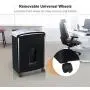 Bonsaii Updated 12-Sheet Micro Cut Paper Shredder with 30-Minute Continuous Running Time, Credit Card Shredders for Office with Pullout Basket, Black(C221-B)