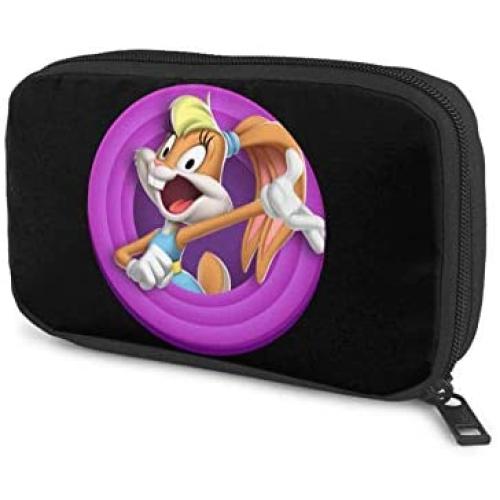 Hxuedan Lola Bunny Looney Tunes The Data Cable Storage Bag is A Portable and Independent Design SuitableVFor Travelers to Place The Data Cable, Earphone and Electronic Product Data Cable Storage Bag
