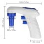 stonylab Motorized Pipette Controller, 0.1-200ml Electronic Large Volume Pipettor Motorized Electronic Pipette Controller Pipette Filler Pipet Controller, Lightweight Rechargeable, 110-220V