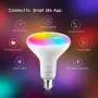 TECKIN Smart Light Bulb, LED RGB Color Changing, E27 100W 1300LM Equivalent Compatible with Alexa and Google Home, 2900K-6000K BR30 WiFi Light Blubs(13W), 1 Pack
