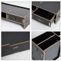 Wood Monitor Stand Riser - Assemble Monitor Riser Desk Organizer with Drawer - Computer Desk Drawer Organizer - Wooden Monitor Stand - Black