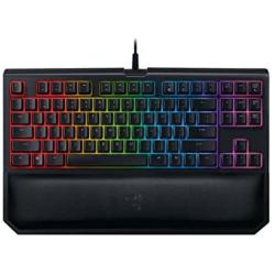 Razer BlackWidow TE Chroma v2 TKL Tenkeyless Mechanical Gaming Keyboard: Green Key Switches, Tactile & Clicky, Chroma RGB Lighting, Magnetic Wrist Rest, Programmable Macros, Classic Black