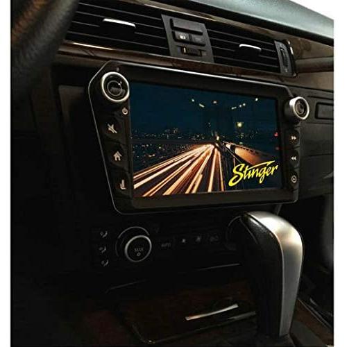 Stinger ELEV8 8'' Multimedia Car Stereo with 1024 x 600 HD Display. Apple Car Play, Android Auto, SiriusXM Ready, Bluetooth, TOSLINK Audio Output & HDMI Rear Input, Single/Double DIN Mounting