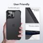 ESR Air Armor Series Case Compatible with iPhone 12 Pro Max 6.7-Inch [Shock Absorbing and Scratch Resistant] [Military Grade Protection] [Hard Back with Flexible Frame] - Frosted Black