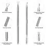 2PCS Cuticle Pusher and Cutter - Get Your Gel Nail Polish Off Quickly - Professional Cuticle Remover which You Can Do Nails at Home - Durable Pedicure Manicure Tools - for Fingernails and Toenails