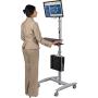 Balt 27614 Beta Sit Stand Mobile Workstation Cart, 67'' H x 32'' W x 33'' D