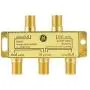 GE Digital 4-Way Coaxial Cable Splitter, 2.5 GHz 5-2500 MHz, RG6 Compatible, Works with HD TV, Satellite, High Speed Internet, Amplifier, Antenna, Gold Plated Connectors, Corrosion Resistant, 33527