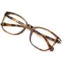 VisionGlobal Blue Light Blocking Glasses for Women/Men, Anti Eyestrain, Computer Reading, TV Glasses, Stylish Square Frame, Anti Glare(Tortoise,+3.75 Magnification)