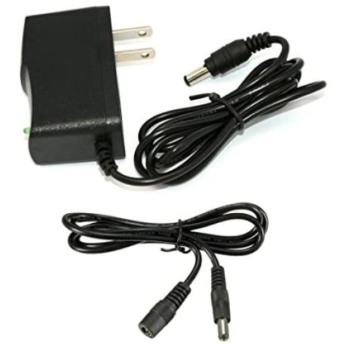 DC 12V 1A (12W) Power Supply with 5.5MM x 2.1MM Plug, Includes 3 Foot Extension Cable