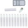 EuroFone LED Christmas Candlea Multi-Function Electronic Control LED Candle Light, 10pcs / Set (Warm White-Ivory)