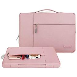 MOSISO Laptop Sleeve Compatible with MacBook Air 11 inch, 11.6-12.3 inch Acer Chromebook R11/HP Stream/Samsung/ASUS/Surface Pro X/7/6/5/4/3, Polyester Multifunctional Briefcase Bag, Pink