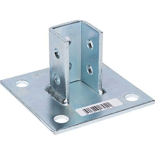 Morris Products 17454 Post Base Channel 4 Hole Square – For 1-5/8” Strut – Side Orientation, Galvanized Steel – 6” x 6” Base – Secures Strut Assembly to Floors, Surfaces Morris Products 17454 Post Base Channel 4 Hole Square – For 1-5/8” Strut – Side Orientation, Galvanized Steel – 6” x 6” Base – Secures Strut Assembly to Floors, Surfaces