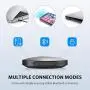 Bluetooth Speakerphone - M2 Gray Conference Speaker w/ 2 Dongles, Idea for Home Office 360º Voice Pickup 4 AI Echo & Noise Canceling Microphones, Skype USB Speakerphone AUX in/Out for up to 8 People