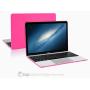 TOP CASE - Classic Series Rubberized Hard Case Compatible MacBook 12'' Retina Display Model A1534 (Release 2015) - Hot Pink
