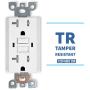 1 Pack - GFCI Duplex Outlet Receptacle - Tamper Resistant 20-Amp/125-Volt, Self-Test Function with LED Indicator - UL Listed, cUL Listed - Wall Plate and Screws Included, White