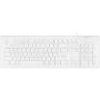 Macally Full Size USB Wired Keyboard (MKEYE) for Mac and PC (White) w/ Shortcut Hot Keys