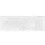 Macally Full Size USB Wired Keyboard (MKEYE) for Mac and PC (White) w/ Shortcut Hot Keys