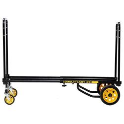Rock-N-Roller R8RT (Mid) 8-in-1 Folding Multi-Cart/Hand Truck/Dolly/Platform Cart/34'' to 52'' Telescoping Frame/500 lbs. Frame Capacity, Black