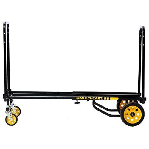 Rock-N-Roller R8RT (Mid) 8-in-1 Folding Multi-Cart/Hand Truck/Dolly/Platform Cart/34'' to 52'' Telescoping Frame/500 lbs. Frame Capacity, Black