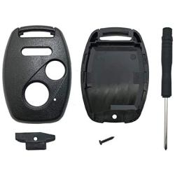 Replacement Key Fob Shell Fit for Honda Accord Crosstour Civic Odyssey CR-V CR-Z Fit 3 Buttons Keyless Entry Remote Case Car Key Housing (Casing Only)