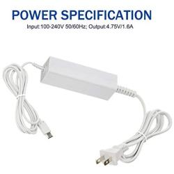 Gamepad Charger for Wii U, AC Power Adapter Supply Charger for Nintendo Wii U Gamepad Remote Controller