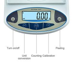 KOOKYOU Lab Analytical Electronic Balance Scale 0.01/5000 Gram Scale Laboratory Balance Digital Kitchen Balance Scale Jewelry Gold Scale Precision Balance