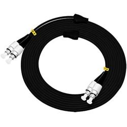 Jeirdus 5M FC to FC FC-FC Outdoor Armored Duplex 9/125 SM Fiber Optic Cable Jumper Optical Patch Cord 5Meters 16ft Singlemode