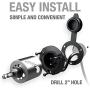 NOCO GCP1E 15 Amp AC Port Plug, 125 Volt Power Inlet Socket, And Waterproof Electrical Outlet Receptacle Box With 6-Foot Integrated Outdoor Extension Cord