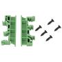 PCB Brackets, PCB Circuit Board Bracket, KPRH-175 PCB Rail Adapter Circuit Board Mounting Bracket Holder Carrier for Electronic Switching Devices, Pack of 10 Fit for mounting DIN C45 rail mounting