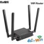 KuWFi 300Mbps 3G 4G LTE Car WiFi Wireless Router Extender Strong Signal Cat6 WiFi Routers with USB Port SIM Card Slot with External Antenna for USA/CA/MX[Not for Verizon]